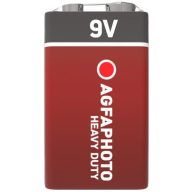   Elem, 9V, 1 db, féltartós (szén-cink), zsugor, AGFAPHOTO "Heavy Duty"