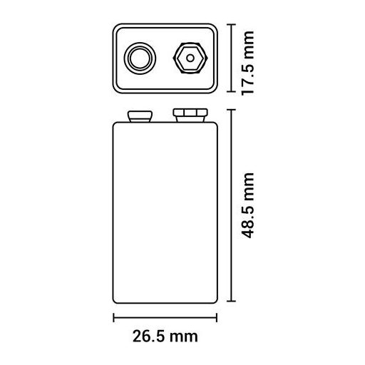 Elem, 9V, 1 db, féltartós (szén-cink), zsugor, AGFAPHOTO "Heavy Duty"