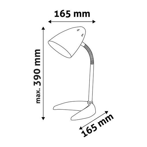 Asztali lámpa,C-talp, AVIDE "Basic", ezüst
