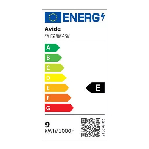 LED izzó, filament, E27, gömb, A60, 8,5W, 1055lm, 2700K, AVIDE