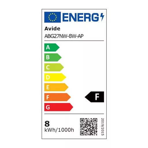 LED izzó, E27, gömb, A60, 8W, 806lm, 4000K, AVIDE