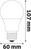 LED izzó, E27, gömb, A60, 8W, 806lm, 6400K, AVIDE