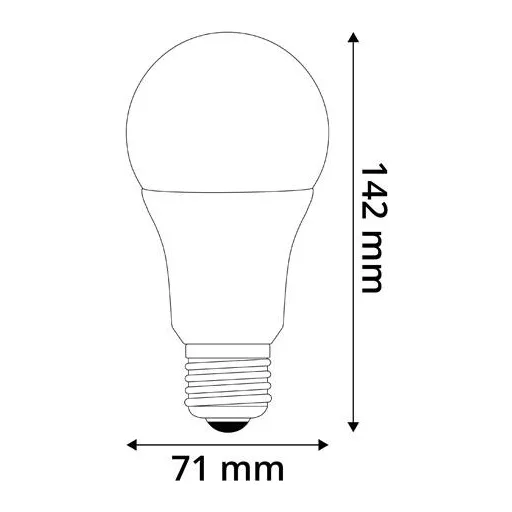 LED izzó, E27, gömb, A70, 16W, 2000lm, 4000K, AVIDE