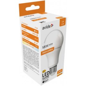 LED izzó, E27, gömb, A60, 13W, 1521lm, 4000K, AVIDE