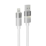   Töltőkábel, USB-A - lightning (Apple), 1 m, AVAX "CB310 Glowy", fehér