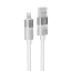 Töltőkábel, USB-A - lightning (Apple), 1 m, AVAX "CB310 Glowy", fehér
