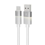  Töltőkábel, USB-A - USB-C, 18W, 1 m, AVAX "CB312 Glowy", fehér