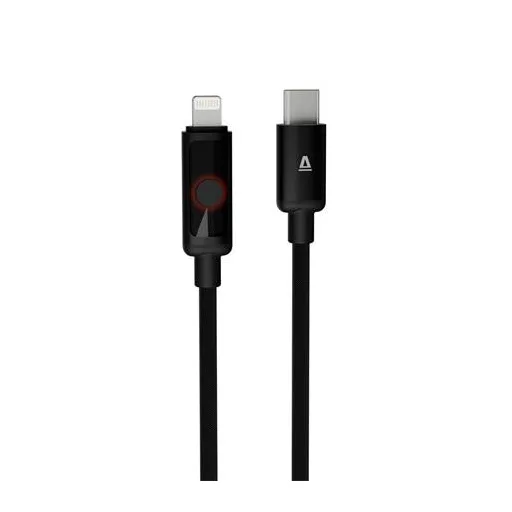 Töltőkábel, USB-C - lightning (Apple), 27W, 1 m, AVAX "CB651 Pulsey", szürke
