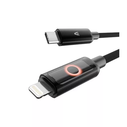 Töltőkábel, USB-C - lightning (Apple), 27W, 1 m, AVAX "CB651 Pulsey", szürke