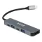 USB-C elosztó-HUB, HDMI+USB-C+2xUSB 3.0, PD, AVAX "HB611 Connect+", fekete