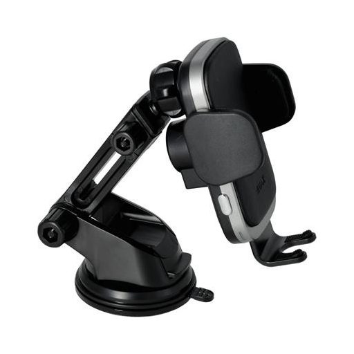 Autós töltő, vezeték nélküli, szellőzőrácsra/szélvédőre, AVAX "WH601 Freely+", fekete