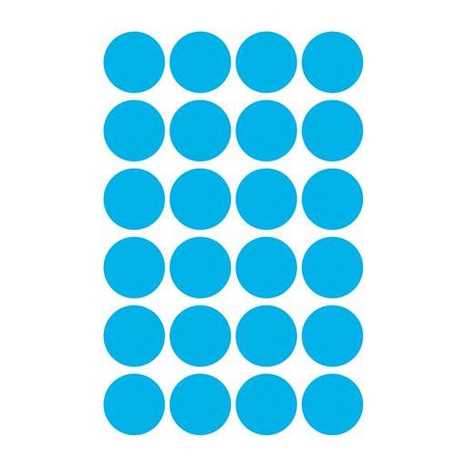 Etikett, 18 mm, kör, AVERY ZWECKFORM, kék, 96 etikett/csomag