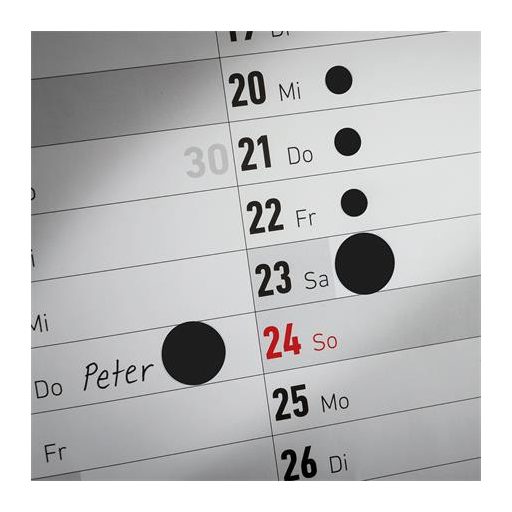 Etikett, 8 mm, kör, AVERY ZWECKFORM, fekete, 416 etikett/csomag