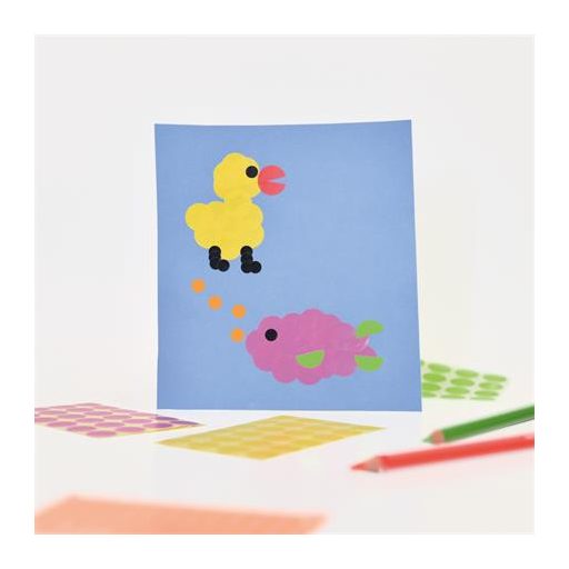 Etikett, 8 mm, kör, AVERY ZWECKFORM, fekete, 416 etikett/csomag