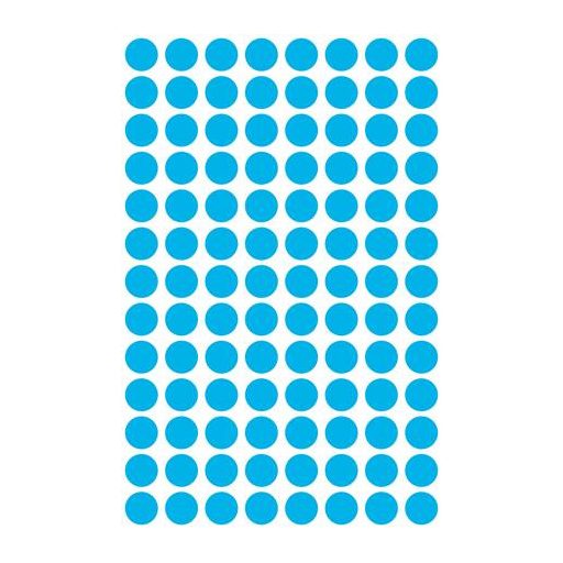 Etikett, 8 mm, kör, AVERY ZWECKFORM, kék, 416 etikett/csomag