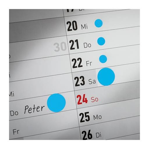 Etikett, 8 mm, kör, AVERY ZWECKFORM, kék, 416 etikett/csomag