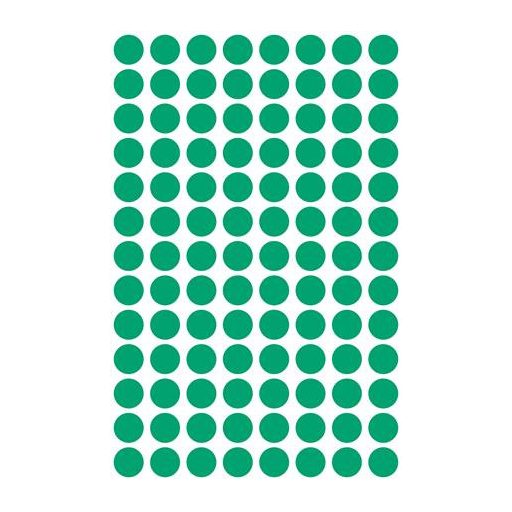Etikett, 8 mm, kör, AVERY ZWECKFORM, zöld, 416 etikett/csomag