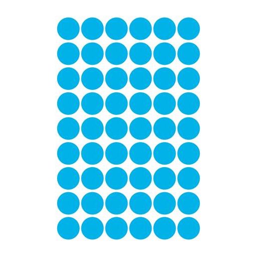 Etikett, 12 mm, kör, AVERY ZWECKFORM, kék, 270 etikett/csomag