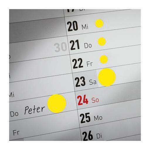 Etikett, 12 mm, kör, AVERY ZWECKFORM, sárga, 270 etikett/csomag