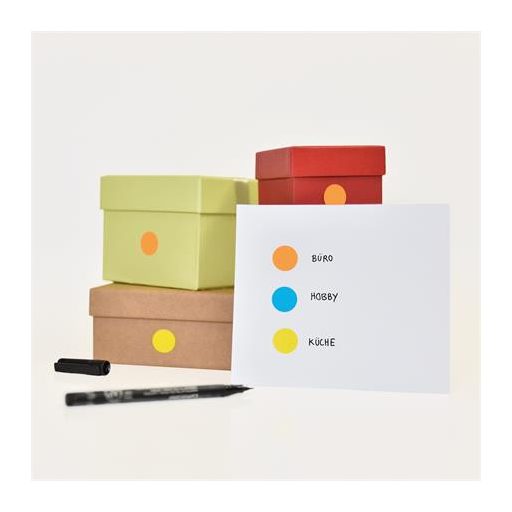 Etikett, 12 mm, kör, AVERY ZWECKFORM, neon narancs, 270 etikett/csomag