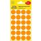 Etikett, 18 mm, kör, AVERY ZWECKFORM, neon narancs, 96 etikett/csomag