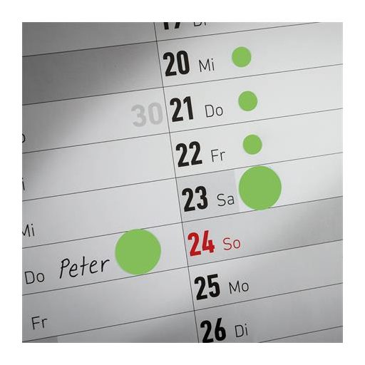 Etikett, 18 mm, kör, AVERY ZWECKFORM, neon zöld, 96 etikett/csomag