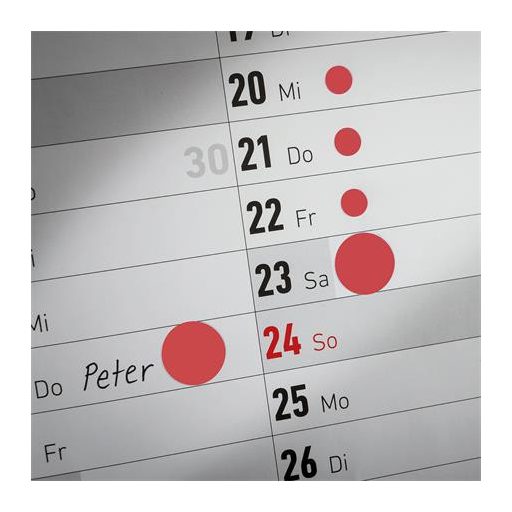 Etikett, 8 mm, kör, eltávolítható, AVERY ZWECKFORM, piros, 416 etikett/csomag