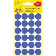   Etikett, 18 mm, kör, eltávolítható, AVERY ZWECKFORM, indigókék, 96 etikett/csomag