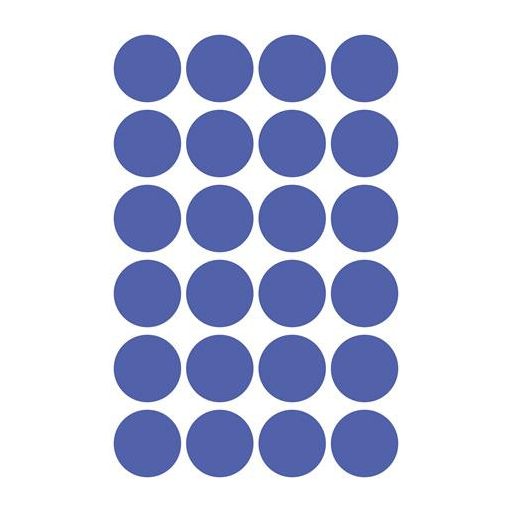 Etikett, 18 mm, kör, eltávolítható, AVERY ZWECKFORM, indigókék, 96 etikett/csomag