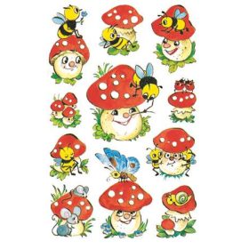   Matrica, papír, 3 ív, AVERY ZWECKFORM, "Z-Desing No.4304", gombák