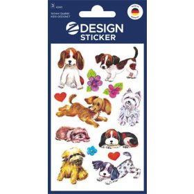   Matrica, papír, 3 ív, AVERY ZWECKFORM, "Z-Desing No.4340", kiskutyusok