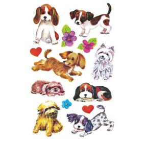   Matrica, papír, 3 ív, AVERY ZWECKFORM, "Z-Desing No.4340", kiskutyusok