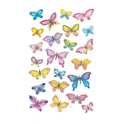 Matrica, papír, 3 ív, AVERY ZWECKFORM, "Z-Desing No.4390", pillangók