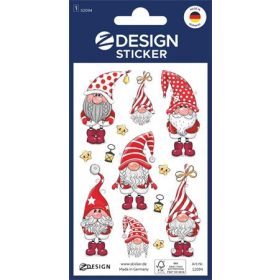   Matrica, papír, 1 ív, AVERY ZWECKFORM, "Z-Desing No.52094", karácsonyi törpék