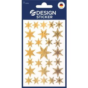   Ablakmatrica,  2 ív, AVERY ZWECKFORM, "Z-Desing No.52252", arany csillagok