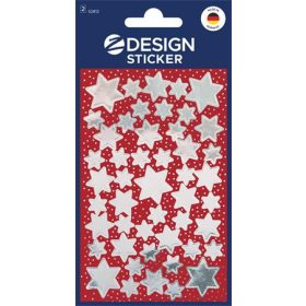   Ablakmatrica,  2 ív, AVERY ZWECKFORM, "Z-Desing No.52812", ezüst csillagok