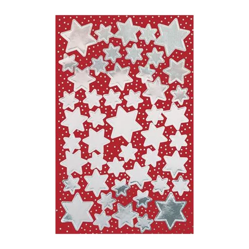 Ablakmatrica,  2 ív, AVERY ZWECKFORM, "Z-Desing No.52812", ezüst csillagok
