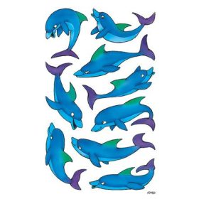   Matrica, papír, 2 ív, AVERY ZWECKFORM, "Z-Desing No.53444", csillogó delfinek