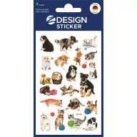   Matrica, papír, 3 ív, AVERY ZWECKFORM, "Z-Desing No.53487", macska és kutya