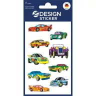   Matrica, papír, 3 ív, AVERY ZWECKFORM, "Z-Desing No.53882", színes autók