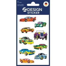   Matrica, papír, 3 ív, AVERY ZWECKFORM, "Z-Desing No.53882", színes autók