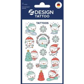   Matrica, tetoválás, 1 ív, AVERY ZWECKFORM, "Z-Desing No.54152",  hóember