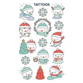   Matrica, tetoválás, 1 ív, AVERY ZWECKFORM, "Z-Desing No.54152",  hóember