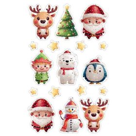   Matrica, 1 ív, 76x120 mm, AVERY ZWECKFORM, "Z-Design No.54478", karácsonyi figurák