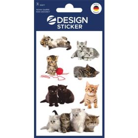   Matrica, papír,  3 ív, AVERY ZWECKFORM, "Z-Desing No.55971", játékos kölyök cicák