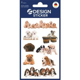  Matrica, papír,  3 ív, AVERY ZWECKFORM, "Z-Desing No.55972", kölyök kutyák