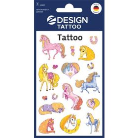   Matrica, tetoválás, 1 ív, AVERY ZWECKFORM, "Z-Desing No.56681", csillámos lovak