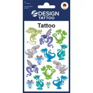   Matrica, tetoválás, 1 ív, AVERY ZWECKFORM, "Z-Desing No.56751", sárkányok