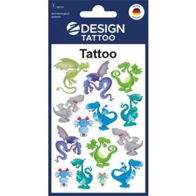   Matrica, tetoválás, 1 ív, AVERY ZWECKFORM, "Z-Desing No.56751", sárkányok