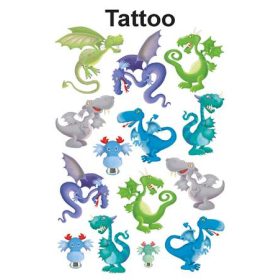   Matrica, tetoválás, 1 ív, AVERY ZWECKFORM, "Z-Desing No.56751", sárkányok